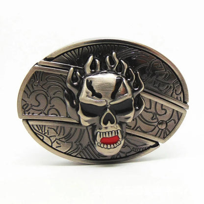 Men's Leather Punk Belt | Vintage Metal Buckle Designs