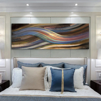Rainbow Abstract Canvas Print - Modern Wall Art for Bedroom & Living