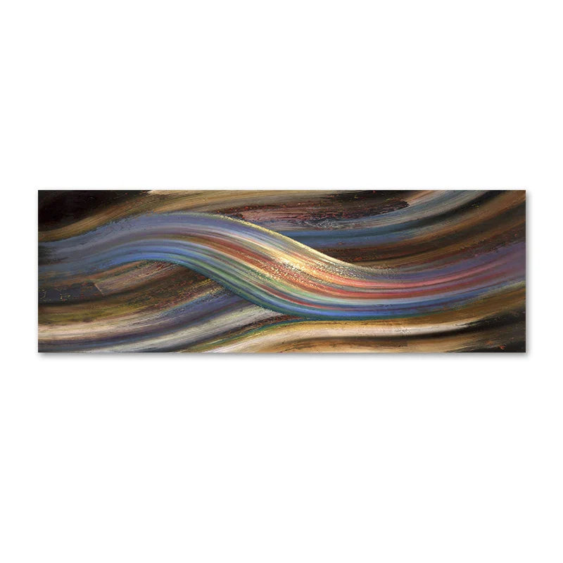 Rainbow Abstract Canvas Print - Modern Wall Art for Bedroom & Living