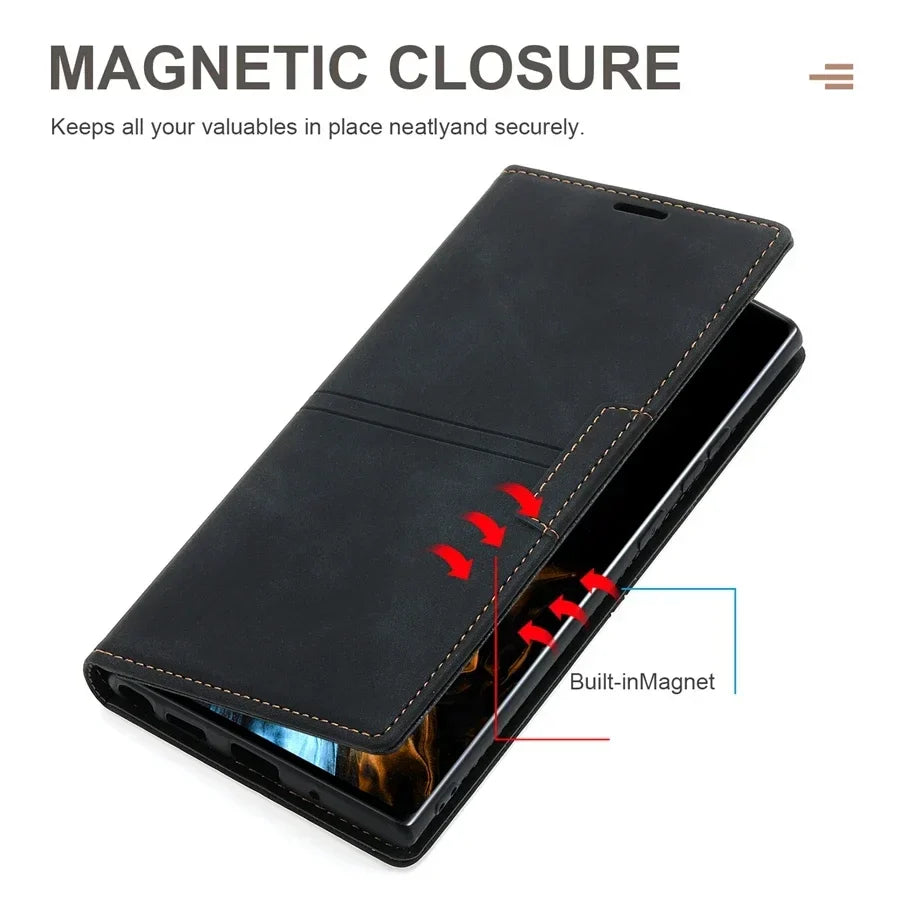 Google Pixel Wallet Case | Magnetic Flip Case with Card Slots