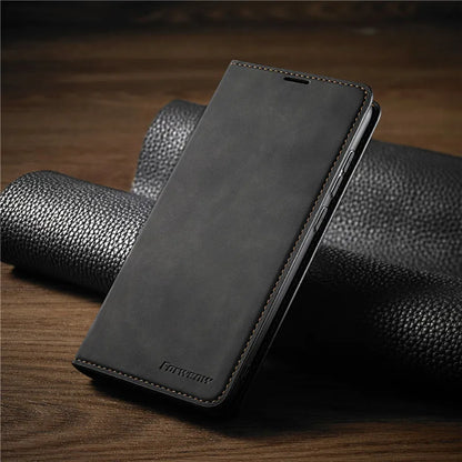iPhone Leather Wallet Case | Magnetic Card Holder Function | Multiple Colors