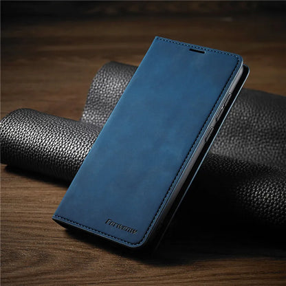 iPhone Leather Wallet Case | Magnetic Card Holder Function | Multiple Colors