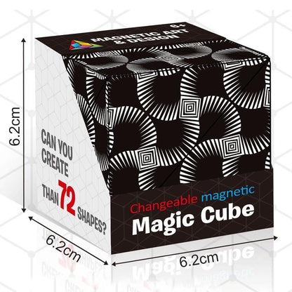 Magnetic Shape-Shifting Cube | Transforming Puzzle Toy | Multicolor