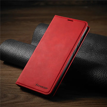 iPhone Leather Wallet Case | Magnetic Card Holder Function | Multiple Colors