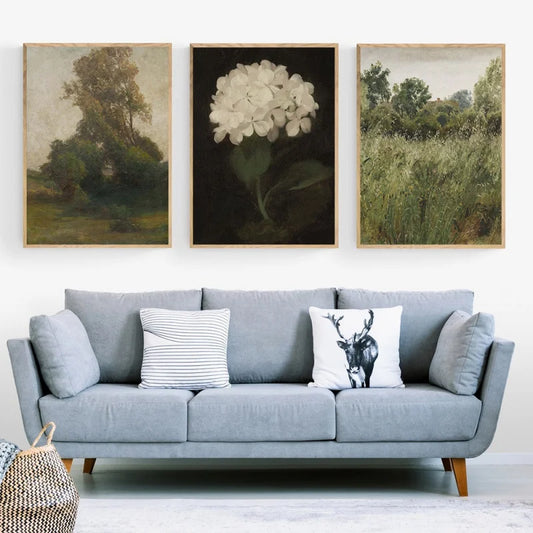 Vintage Vogue Gallery Wall Art Canvas Prints for Living Room Decor