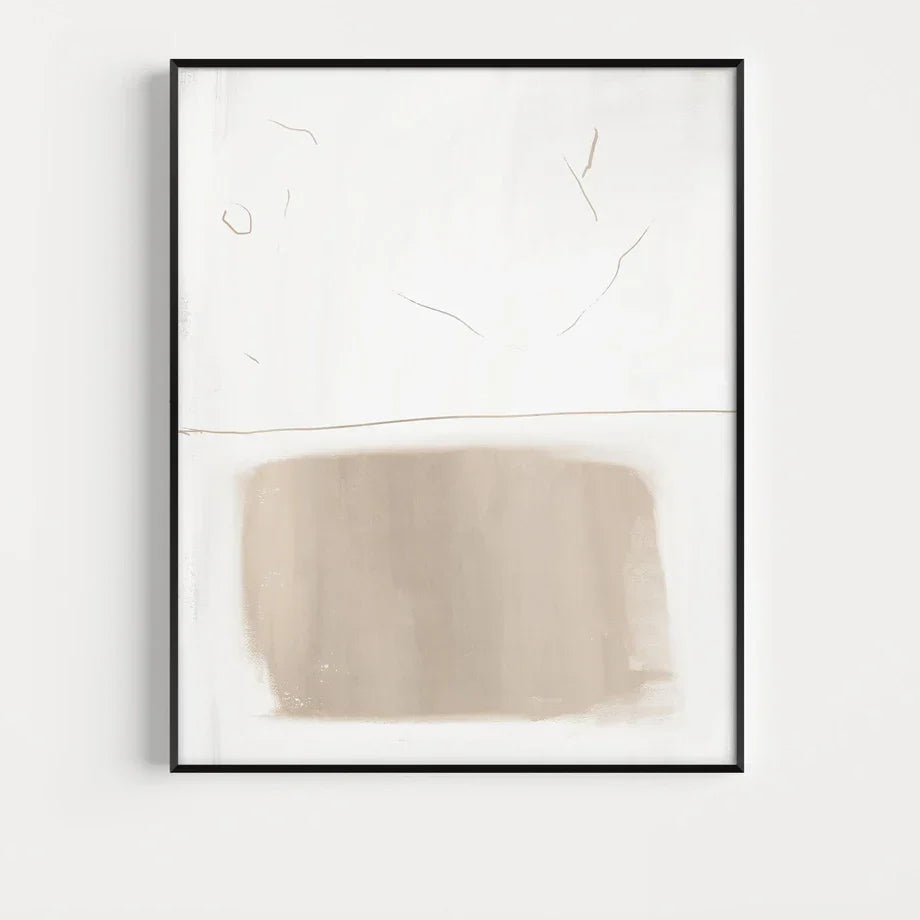 Absolute Minimal Beige White Abstract Wall Art Fine Art Canvas Prints Simple Artworks For Modern Apartment Living Room Art For Contemporary Decor | Home&so-Homeandso