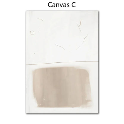Absolute Minimal Beige White Abstract Wall Art Fine Art Canvas Prints Simple Artworks For Modern Apartment Living Room Art For Contemporary Decor | Home&so-Homeandso