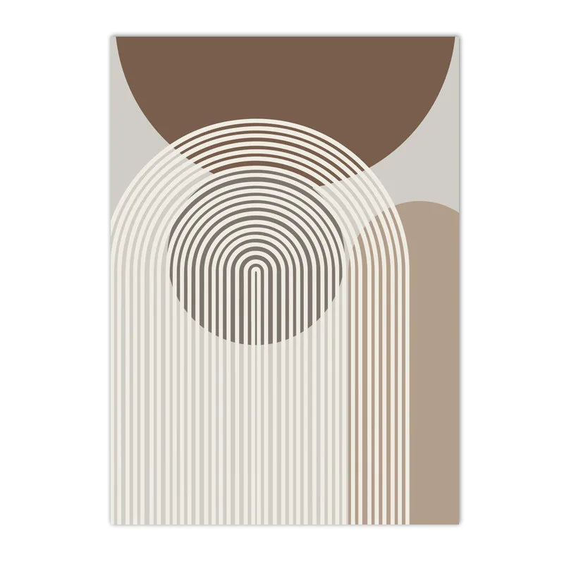Abstract Beige Brown Minimalist Geometric Wall Art Fine Art Canvas Prints Pictures For Modern Living Room Dining Room Art For Contemporary Home Decor | Home&so-Homeandso