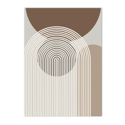Abstract Beige Brown Minimalist Geometric Wall Art Fine Art Canvas Prints Pictures For Modern Living Room Dining Room Art For Contemporary Home Decor | Home&so-Homeandso