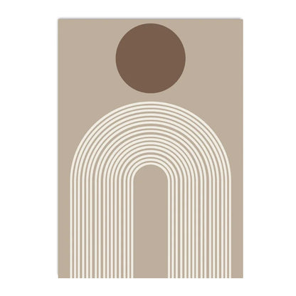 Abstract Beige Brown Minimalist Geometric Wall Art Fine Art Canvas Prints Pictures For Modern Living Room Dining Room Art For Contemporary Home Decor | Home&so-Homeandso