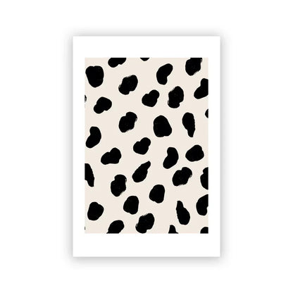 Abstract Minimalist Scandinavian Dot Art Wall Art Fine Art Canvas Prints Shades Of Beige Black Brown Neutral Color Pictures For Modern Living Room Home Decor | Home&so-Homeandso
