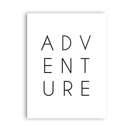 Adventure Poster Wall Art Typographic Word Art Fine Art Canvas Print Minimalist Inspirational Picture For Living Room Nordic Bedroom Wall Decor | Home&so-Homeandso