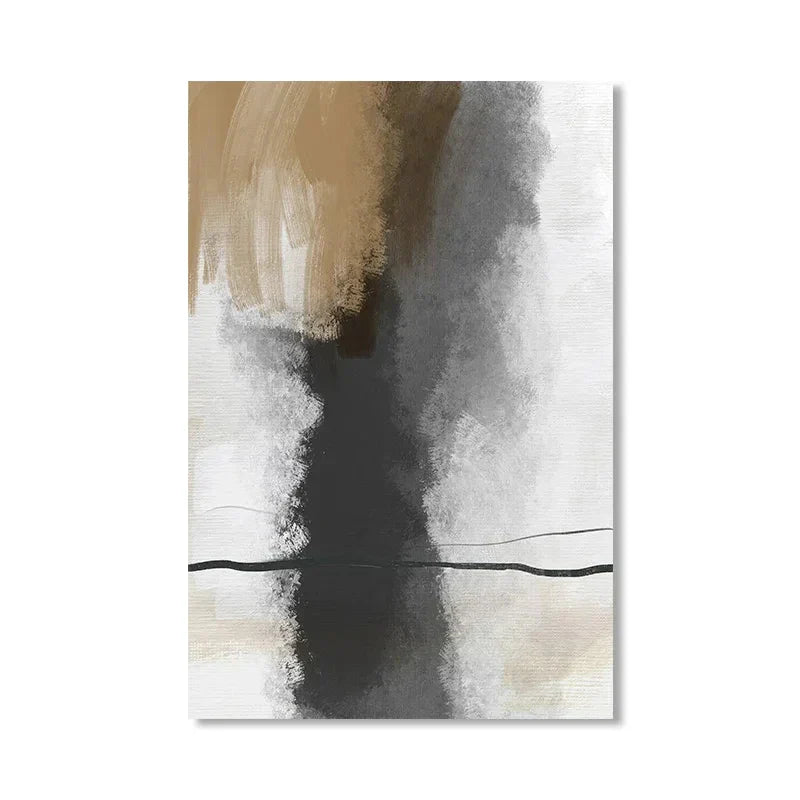 Beige Gray Black Scandinavian Abstract Wall Art Fine Art Canvas Prints Beige Grey Pictures For Minimalist Living Room Art For Contemporary Interiors | Home&so-Homeandso