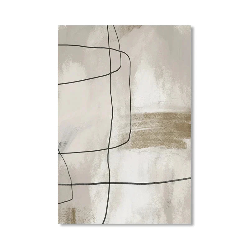 Beige Gray Black Scandinavian Abstract Wall Art Fine Art Canvas Prints Beige Grey Pictures For Minimalist Living Room Art For Contemporary Interiors | Home&so-Homeandso