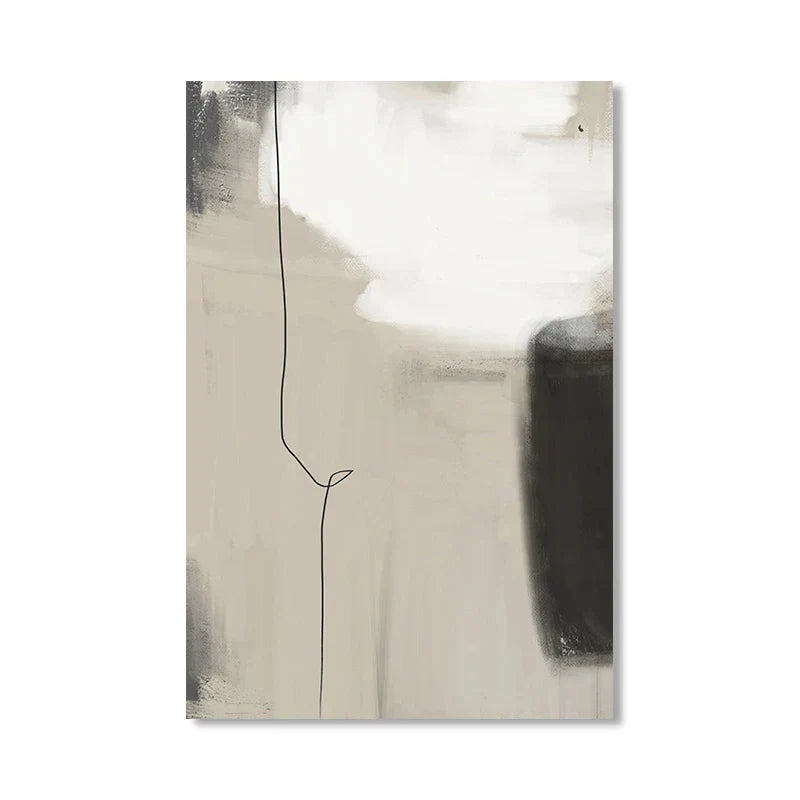 Beige Gray Black Scandinavian Abstract Wall Art Fine Art Canvas Prints Beige Grey Pictures For Minimalist Living Room Art For Contemporary Interiors | Home&so-Homeandso