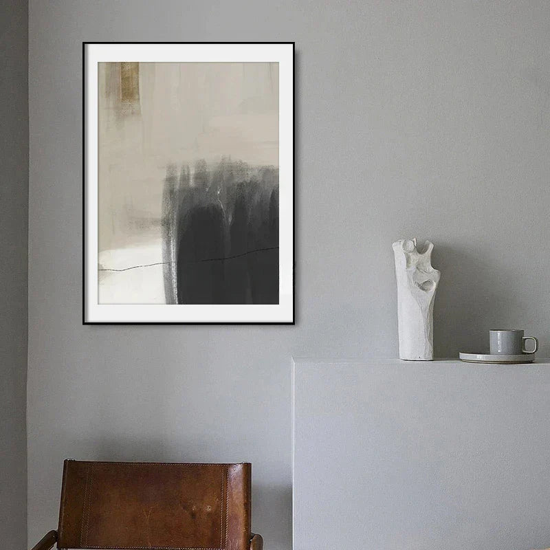 Beige Gray Black Scandinavian Abstract Wall Art Fine Art Canvas Prints Beige Grey Pictures For Minimalist Living Room Art For Contemporary Interiors | Home&so-Homeandso