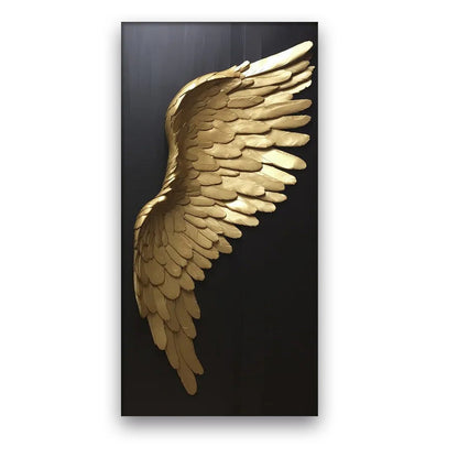 Big Sizes Golden Dream Angel Wings Wall Art Fine Art Canvas Prints Pictures For Modern Apartment Living Room Light Luxury Boutique Fashion House Art Decor | Home&so-Homeandso