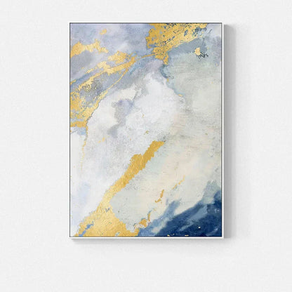 Blue Golden Ocean Spray Seascape Abstract Wall Art Fine Art Canvas Prints Marble Pictures For Living Room Dining Room Art For Contemporary Interiors | Home&so-Homeandso