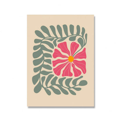 Bright Colorful Botanical Abstract Wall Art Fine Art Canvas Prints Vibrant Color Pictures For Modern Home Living Room Bedroom Art Decor | Home&so-Homeandso