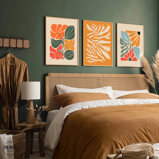 Bright Colorful Botanical Abstract Wall Art Fine Art Canvas Prints Vibrant Color Pictures For Modern Home Living Room Bedroom Art Decor | Home&so-Homeandso