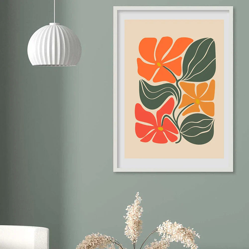 Bright Colorful Botanical Abstract Wall Art Fine Art Canvas Prints Vibrant Color Pictures For Modern Home Living Room Bedroom Art Decor | Home&so-Homeandso