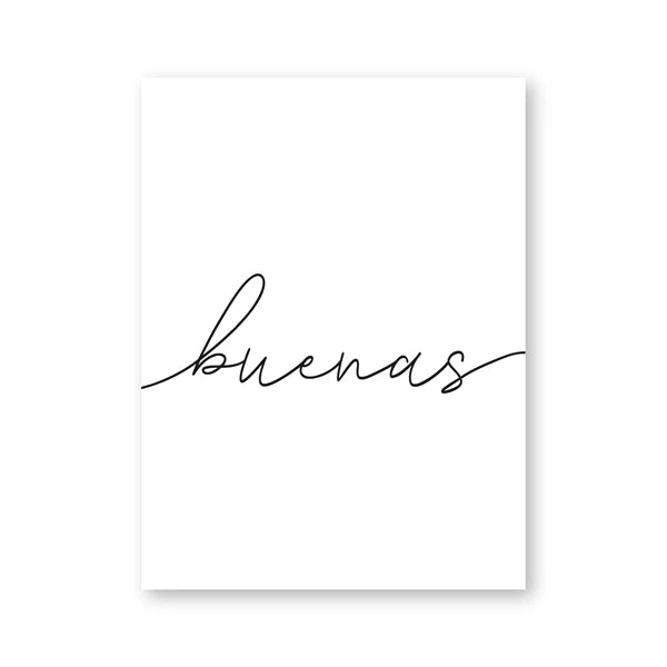 Buenas Noches Good Night Spanish Quotes Post Simple Black White Quotations Wall Art Fine Art Canvas Prints Minimalist Nordic Pictures For Bedroom | Home&so-Homeandso