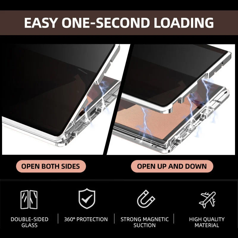 Magnetic Samsung Glass Case | Double-Sided Tempered Glass