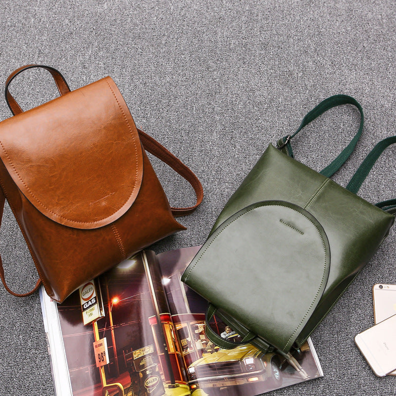 Backpack Women – Leather Look, 30 × 25 × 12 cm, 4 Colors