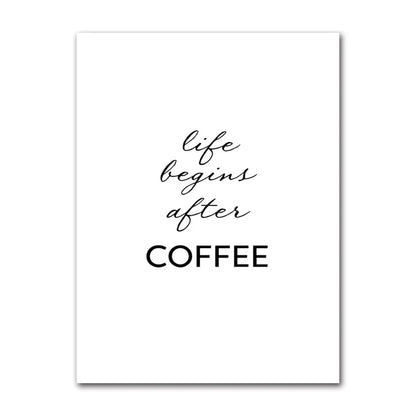 Coffee Connoisseur Wall Art Fine Art Canvas Prints Black White Coffee Menu Poster Pictures For Kitchen Diner Coffee Shop Cafe Art Decor | Home&so-Homeandso