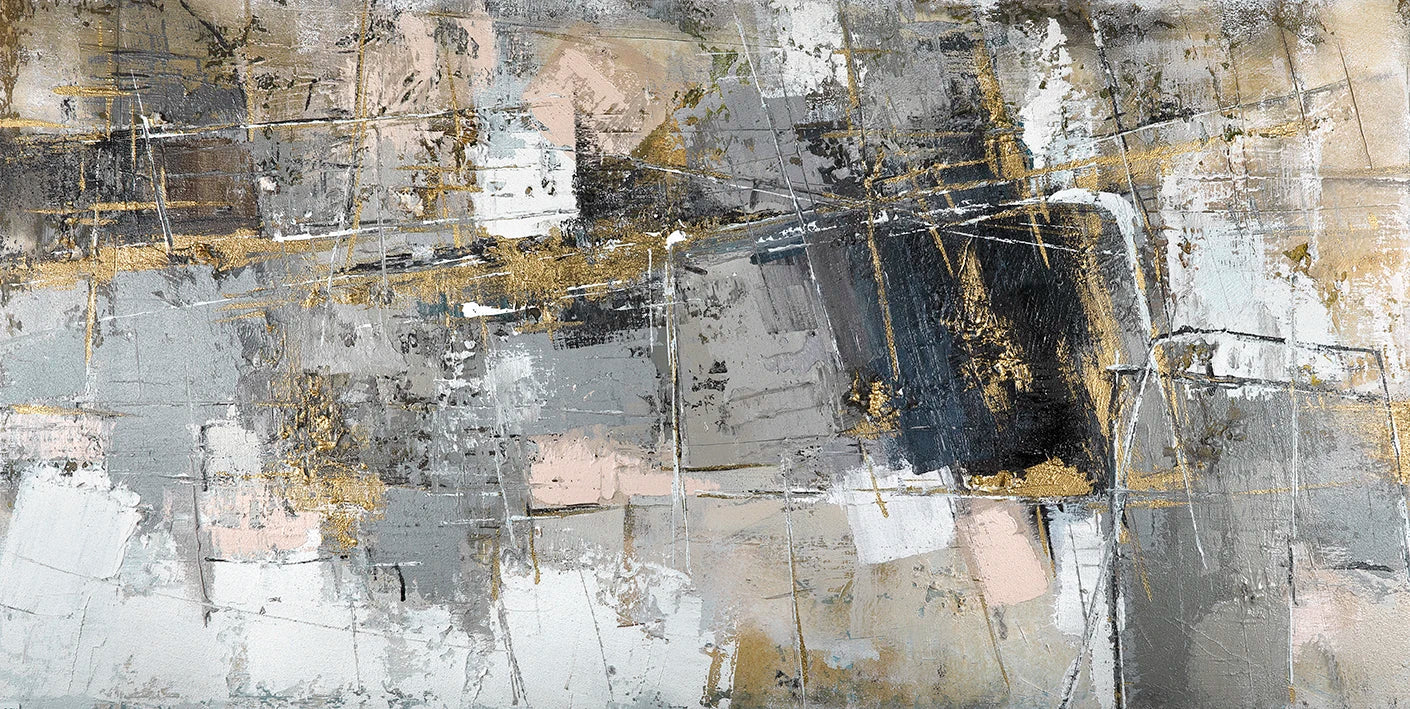 Contemporary Urban Abstract Wall Art Fine Art Canvas Prints Neutral Color Tones Pictures For Modern Apartment Living Room Home Office Art Decor | Home&so-Homeandso