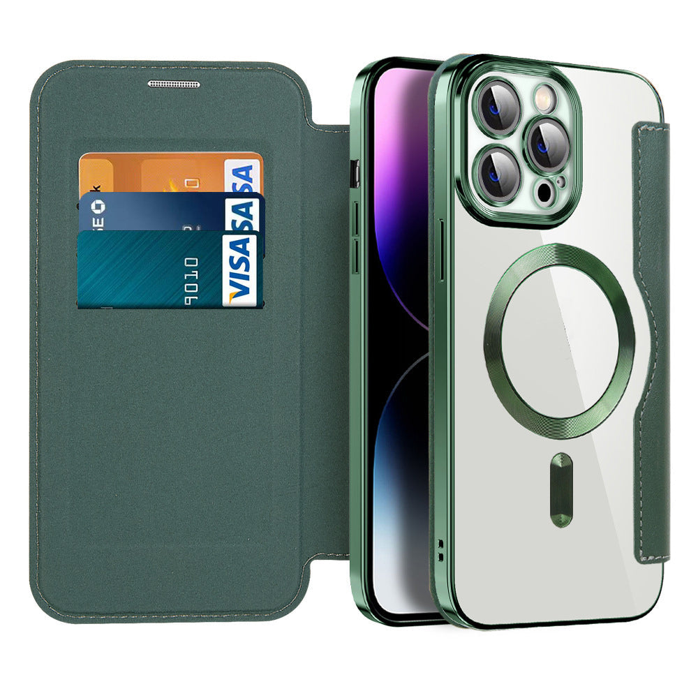 Magnetic Flip Phone Case | Card Slot & Shockproof Protection | Multiple Colors