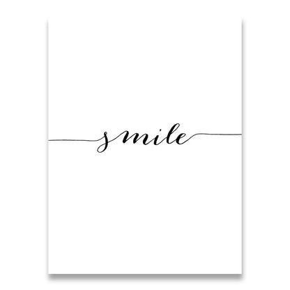 Daily Inspiration Words Wall Art Fine Art Canvas Prints Love Smile Sweet Dreams Quotations Posters Black White Pictures For Living Room Bedroom Art Decor | Home&so-Homeandso
