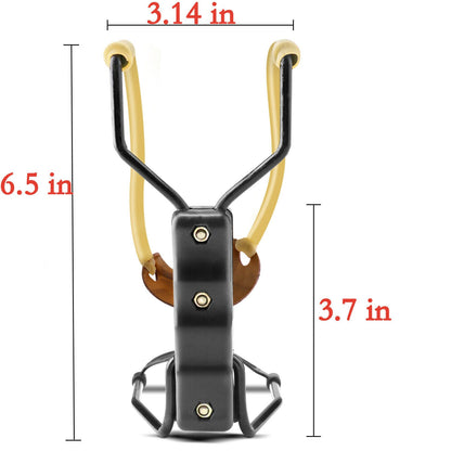 Collapsible slingshot for the wrist.