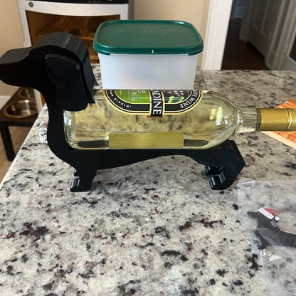 Dachshund wine bottle holder | Decorative table stand made of resin | Multiple colors