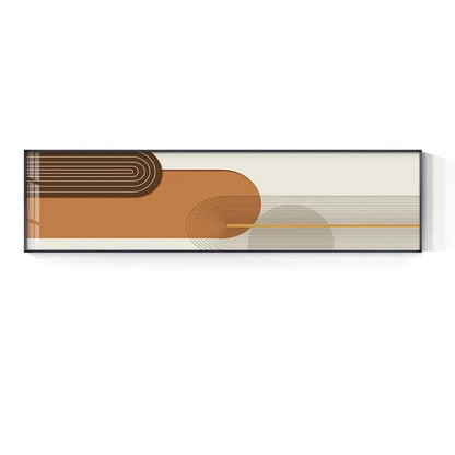 Geometric Curved Lines Earthy Tones Wall Art Fine Art Canvas Prints Modern Wide Format Pictures For Living Room Above The Sofa Art For Above The Bed | Home&so-Homeandso