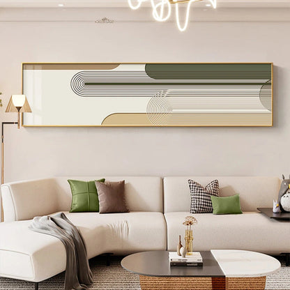 Geometric Curved Lines Earthy Tones Wall Art Fine Art Canvas Prints Modern Wide Format Pictures For Living Room Above The Sofa Art For Above The Bed | Home&so-Homeandso