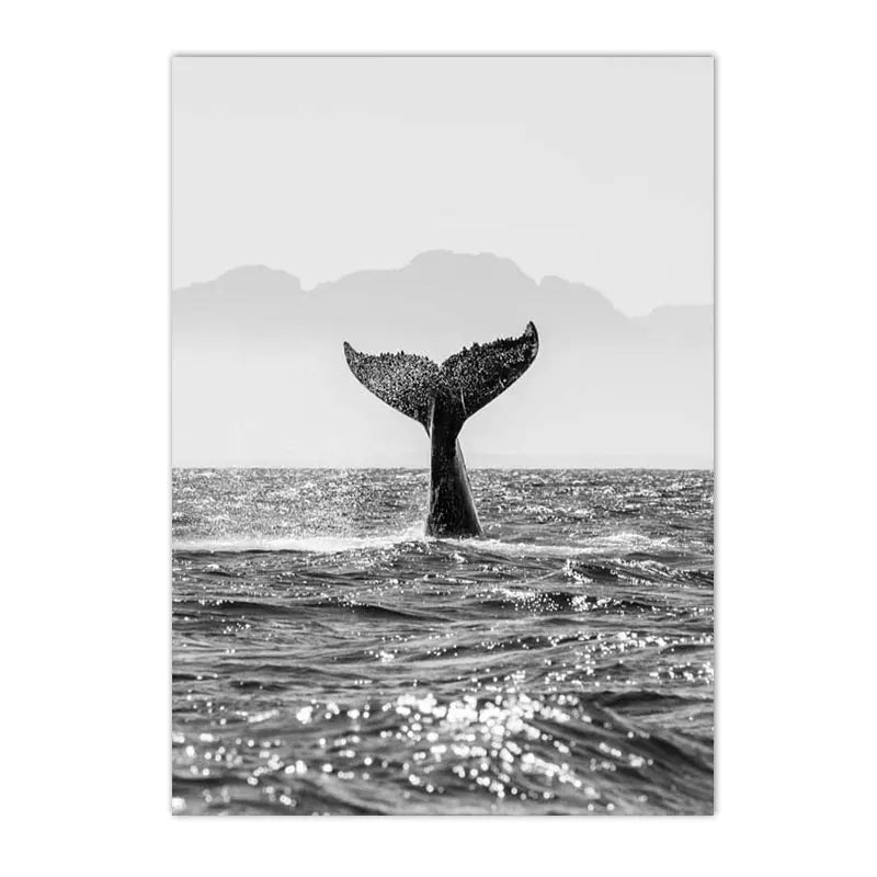Good Vibes Only Black White Whale Poster Nordic Pictures Of Calm Wall Art Fine Art Canvas Prints Gallery Wall Art Prints For Modern Living | Home&so-Homeandso