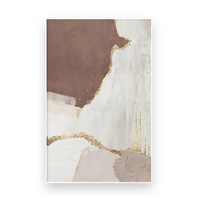Green Brown Nordic Abstract Geomorphic Wall Art Fine Art Canvas Prints Pictures For Modern Apartment Living Room Home Office Art Decor | Home&so-Homeandso