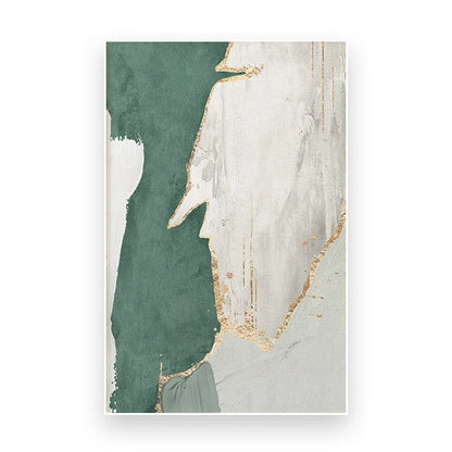 Green Brown Nordic Abstract Geomorphic Wall Art Fine Art Canvas Prints Pictures For Modern Apartment Living Room Home Office Art Decor | Home&so-Homeandso