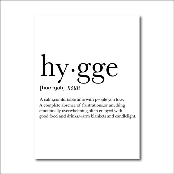 Hygge Lagom Definition Minimalist Nordic Wall Art Black White Fine Art Canvas Prints Swedish Danish Norwegian Lifestyle Quotes Posters For Modern Home Office | Home&so-Homeandso