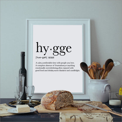 Hygge Lagom Definition Minimalist Nordic Wall Art Black White Fine Art Canvas Prints Swedish Danish Norwegian Lifestyle Quotes Posters For Modern Home Office | Home&so-Homeandso