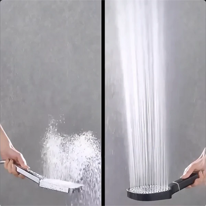 High-pressure filtered showerhead with turbo boost and 3 spray modes