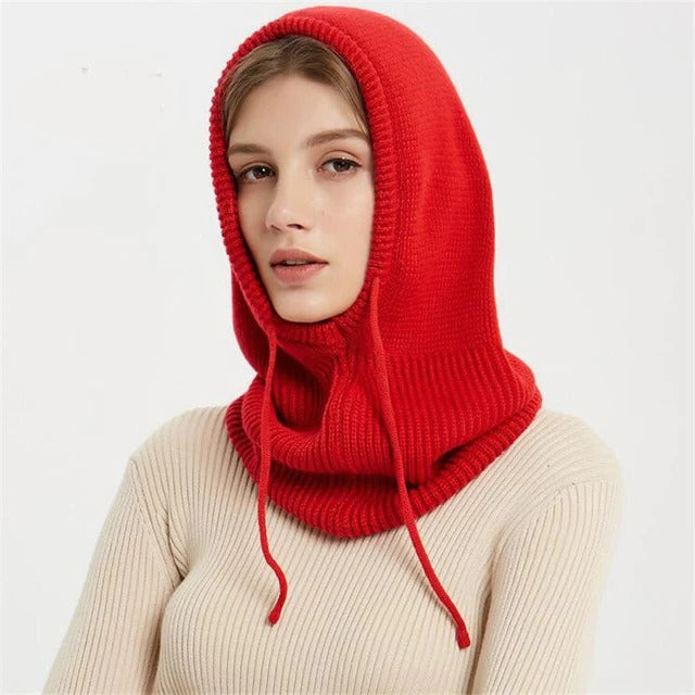 Cashmere-blend knit beanie with adjustable fit