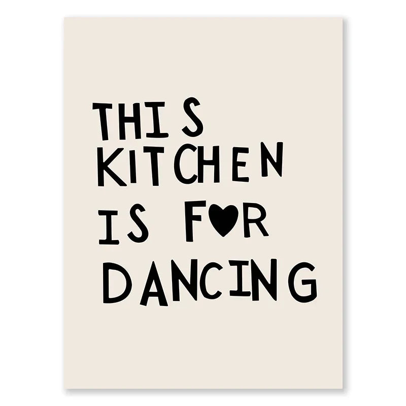 Kitchen Cooking Love Quotes Wall Art Fine Art Canvas Prints Minimalist Modern Typographic Posters Pictures For Kitchen Dining Room Cafe Art Decor | Home&so-Homeandso