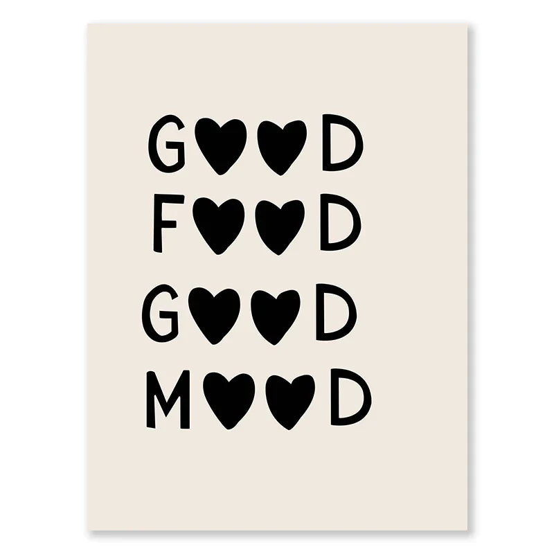 Kitchen Cooking Love Quotes Wall Art Fine Art Canvas Prints Minimalist Modern Typographic Posters Pictures For Kitchen Dining Room Cafe Art Decor | Home&so-Homeandso