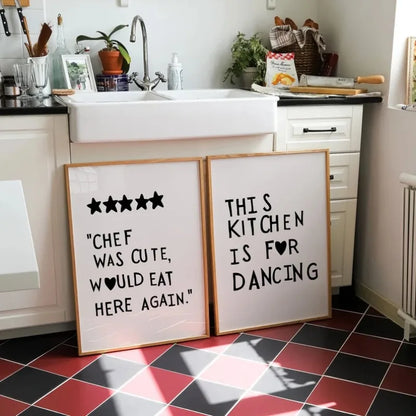 Kitchen Cooking Love Quotes Wall Art Fine Art Canvas Prints Minimalist Modern Typographic Posters Pictures For Kitchen Dining Room Cafe Art Decor | Home&so-Homeandso