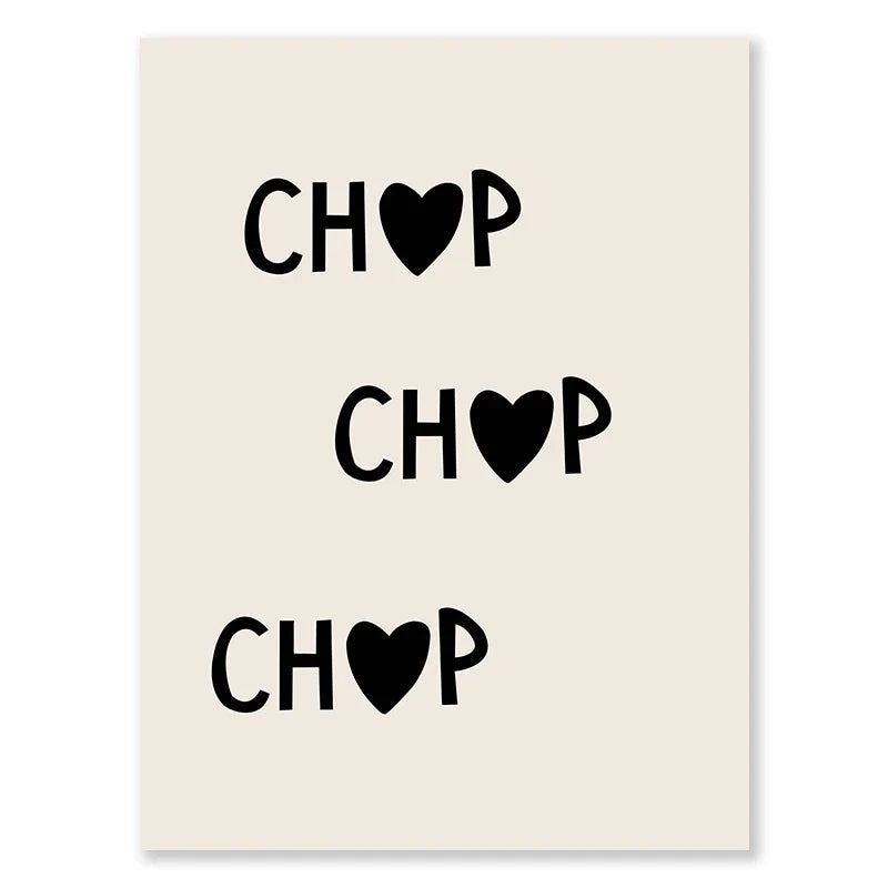 Kitchen Cooking Love Quotes Wall Art Fine Art Canvas Prints Minimalist Modern Typographic Posters Pictures For Kitchen Dining Room Cafe Art Decor | Home&so-Homeandso