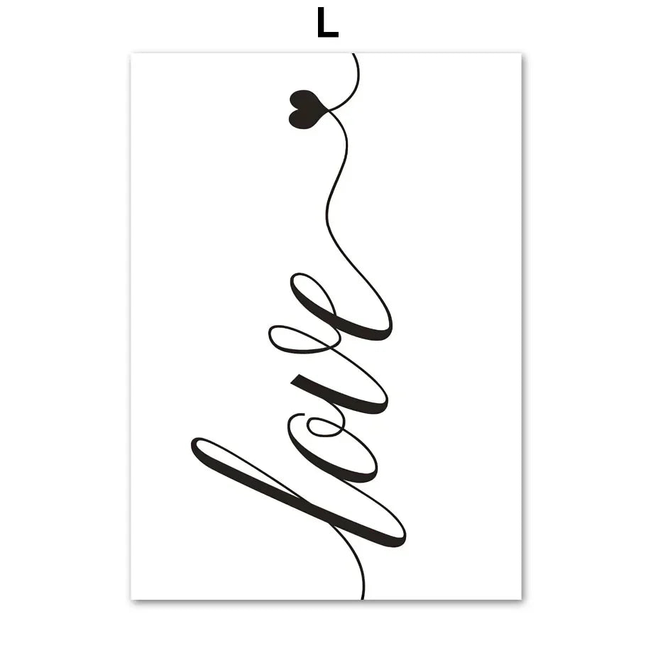 Minimalist Abstract Black White Beauty Figure Art Line Art Fine Art Canvas Prints Pictures For Living Room Bedroom Salon Art Decor | Home&so-Homeandso