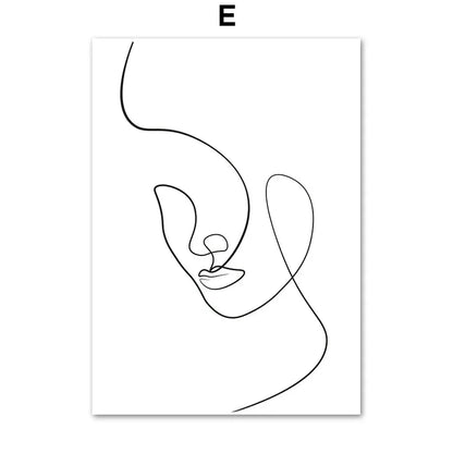 Minimalist Abstract Black White Beauty Figure Art Line Art Fine Art Canvas Prints Pictures For Living Room Bedroom Salon Art Decor | Home&so-Homeandso