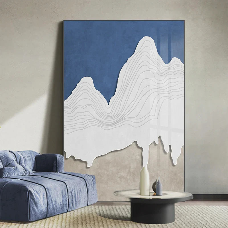 Minimalist Abstract Landscape Mountain Contour Lines Wall Art Poster Fine Art Canvas Print Picture For Living Room Bedroom Scandinavian Foyer Art Decor | Home&so-Homeandso